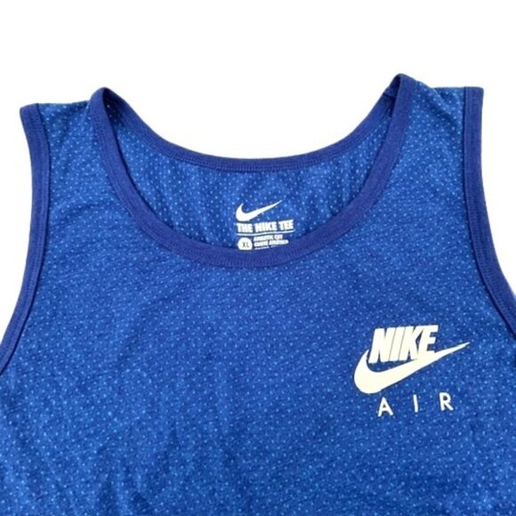 The Nike Tee Men’s XL Athletic Cut Tank Top Blue Polka Dot - Picture 1 of 7
